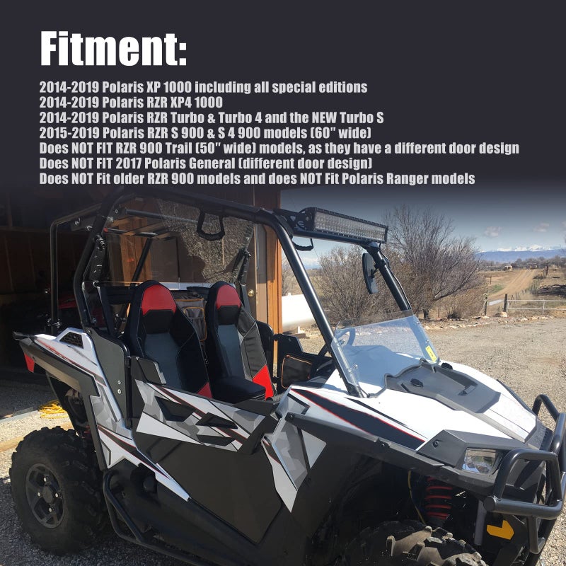 Goldfire RZR XP 1000 Accessories,UTV Door Gear Bags XP Front Door Bags SXS Storage Tool Bag Set w/Knee Pad For 2014-2020 Polaris RZR XP Turbo Turbo S 1000 S900 Accessories(Orange Piping) - Image 3
